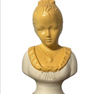 Vintage 18th Century Ladies Head Figurine empty plastic bubble bath